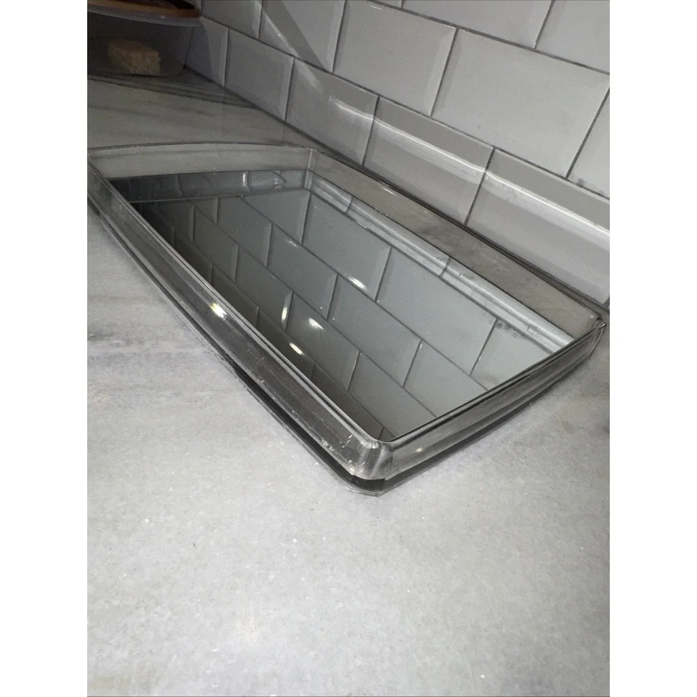 Vintage Vanity Lucite Acrylic Mirrored Tray Mid Century Modern‎ GW993